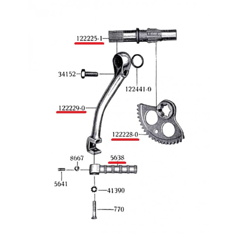 Kickstarter Lever Quarter Gear Dkw Nz Nz