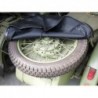 Sidecar spare wheel tent, black with red star