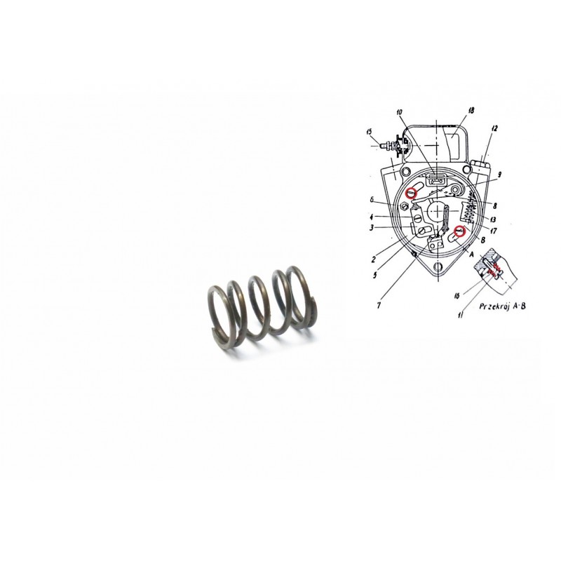 Ignition distributor adjusting spring screw M72