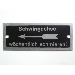 plate "Schwingachse...
