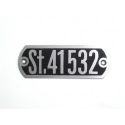 Plate "St 41532" 57x20