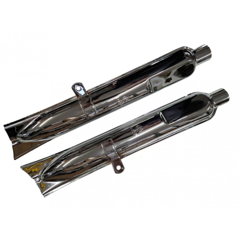 Silencers, M72, BMW R61, R71, chromed, pair, DRP