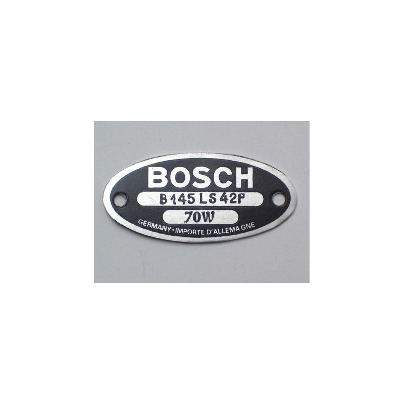 Plate "BOSCH B145LS42P", 38x18 mm