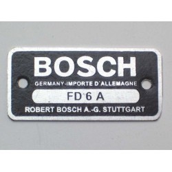 Plate "BOSCH FD 6 A", 38x18 mm