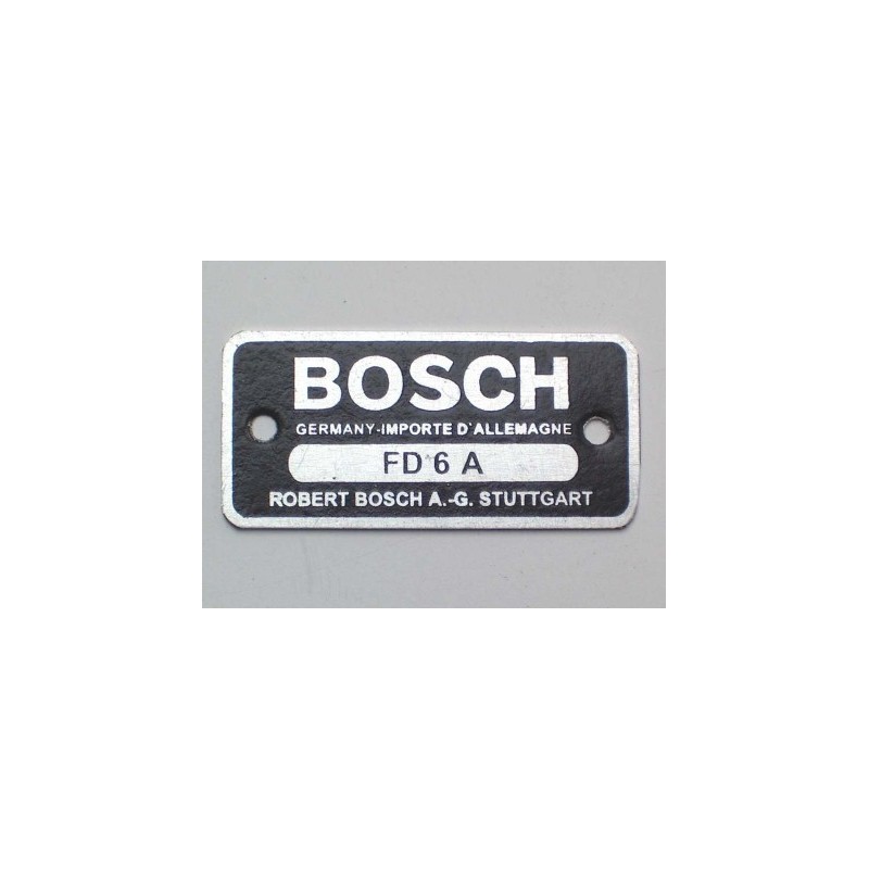 Plate "BOSCH FD 6 A", 38x18 mm