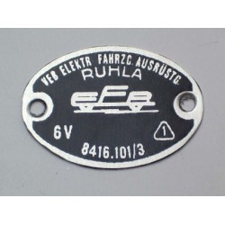 Plate "RUHLA" 37x26 mm