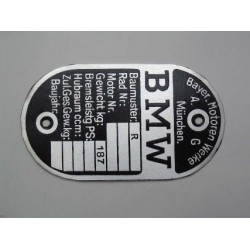 ID plate BMW, [ R- ]  [ 187 ]