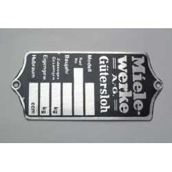 ID plate Mielewerke A -G