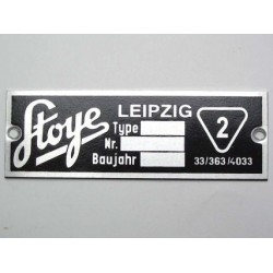 ID plate Stoye