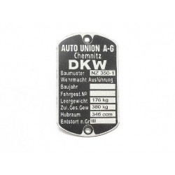 ID plate, DKW NZ350-1