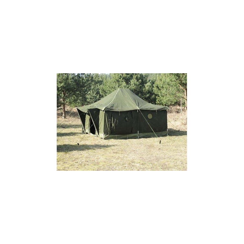 Military tent with garage