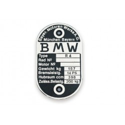 Typenschild BMW [ R4 ]