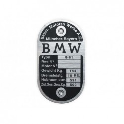 ID plate BMW R-61