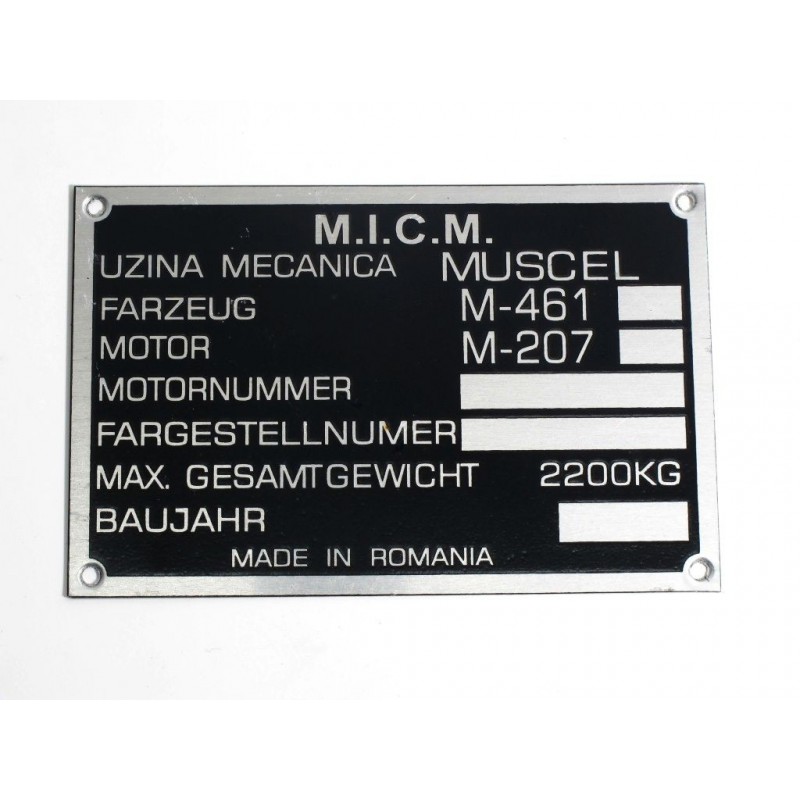 ID plate, M I C M