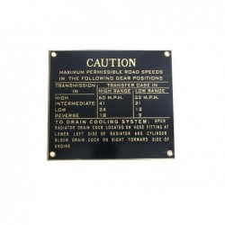 ID plate, caution, 92 x 82 mm