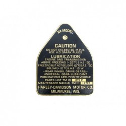 ID plate, caution, 75 x 97 mm