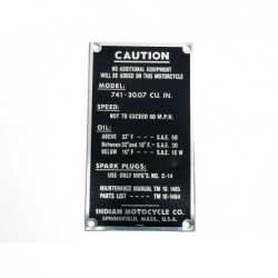 ID plate, caution, 64 x 114 mm