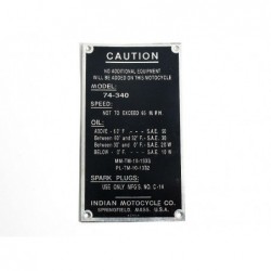 ID plate, caution, 62 x 110 mm