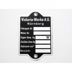 ID Plate  Victoria-Werke A G