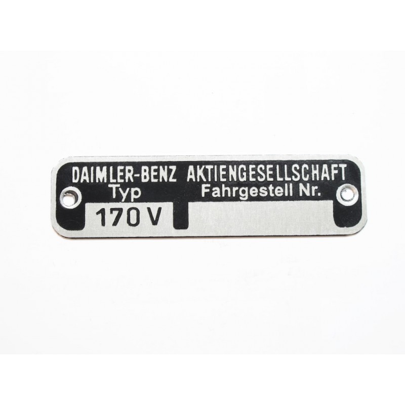 ID Plate  DAIMLER-BENZ