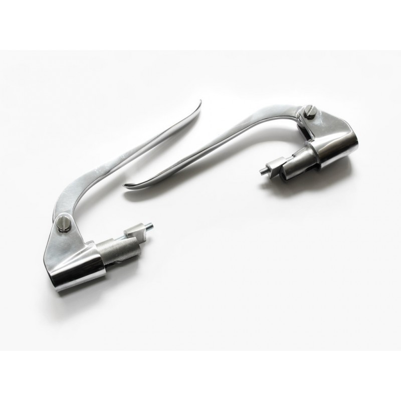 Brake/clutch levers, for 22 mm steering bar, polished Al